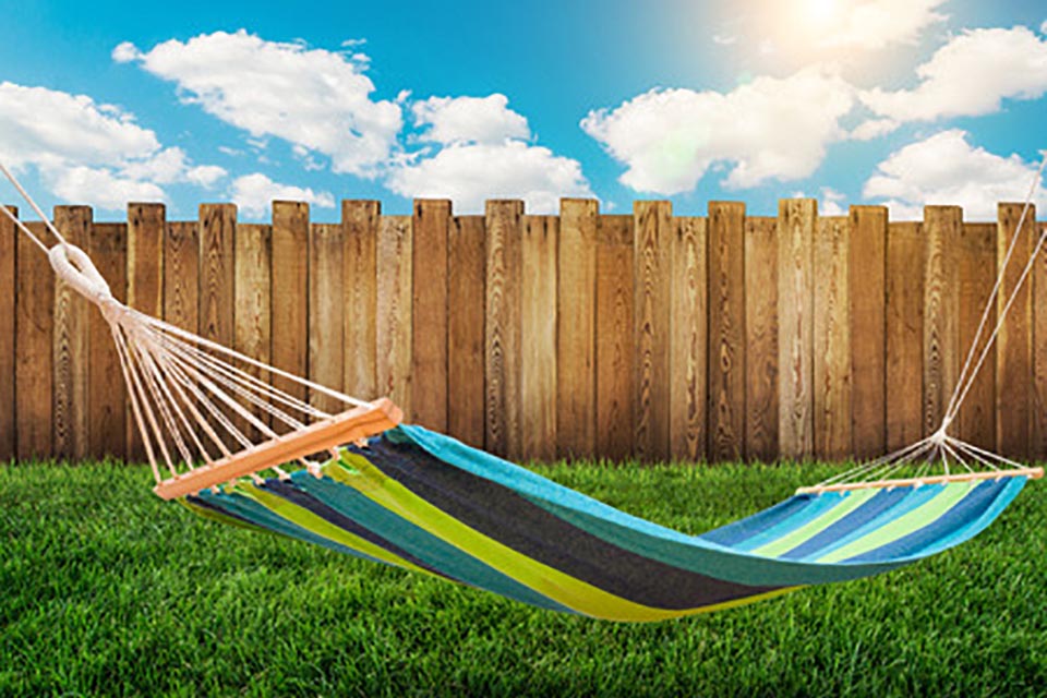 hangmat voor schutting